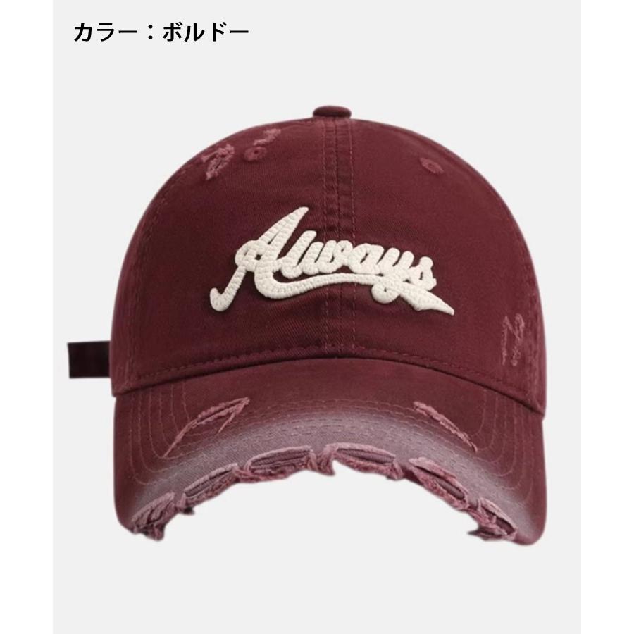 爆買 ALWAYS キャップ 帽子 メンズ レディース Vintage加工 刺繍