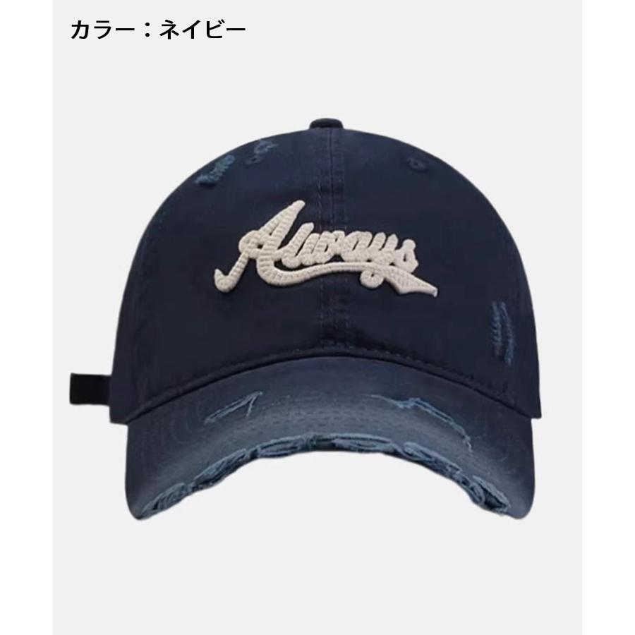 爆買 ALWAYS キャップ 帽子 メンズ レディース Vintage加工 刺繍