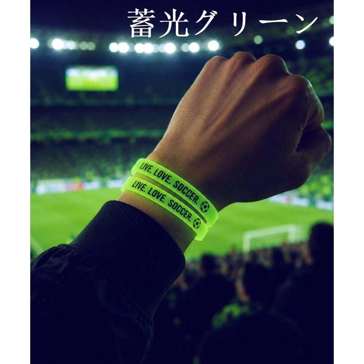 サッカー応援バングル シリコン リストバンド 2個セット ブレスレット