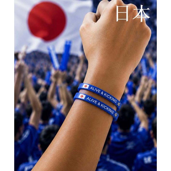 爆買 サッカー応援バングル シリコン リストバンド 2個セット