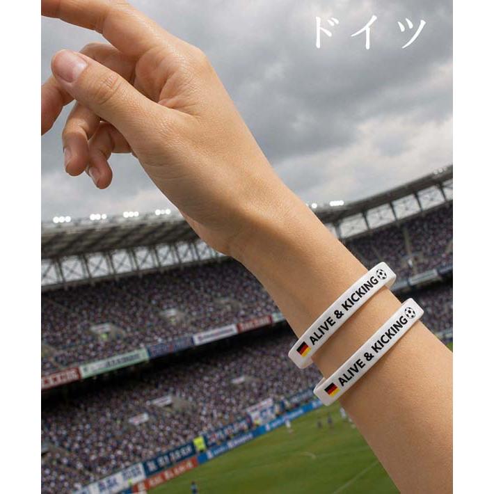 爆買 サッカー応援バングル シリコン リストバンド 2個セット