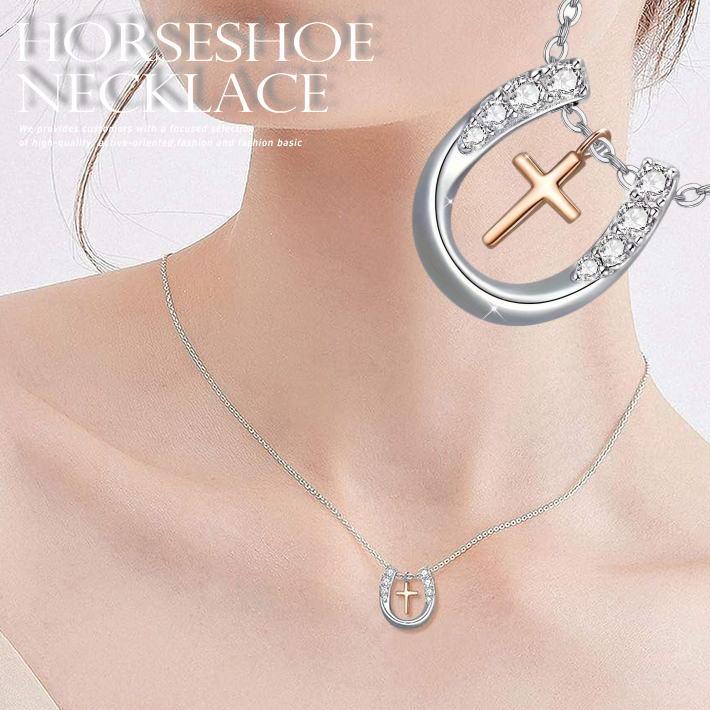 馬 蹄 ホース ネックレス 馬蹄 レディース シルバー NEK ☆REVO