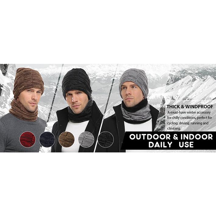 お得♪】ニット帽 2点セット マフラー ネックウォーマー スヌード ボア