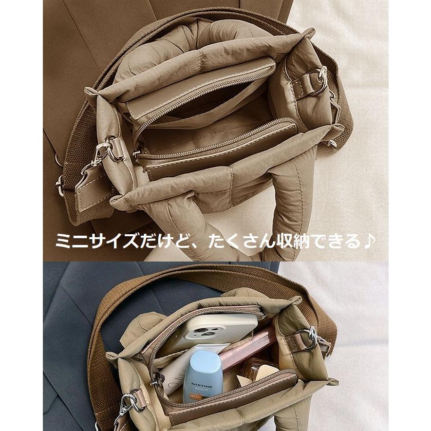 ふわもち質感】 ダウン風 トートバッグ ミニトート バッグ レディース