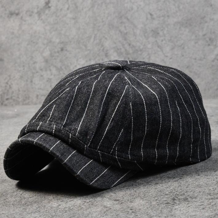 ハンチング キャスケット キャスハンチング 帽子 メンズ  レディース NEK ★REVL 7986705 デニム素材 コットン100％ おしゃれ ピンストライプ |  | 10