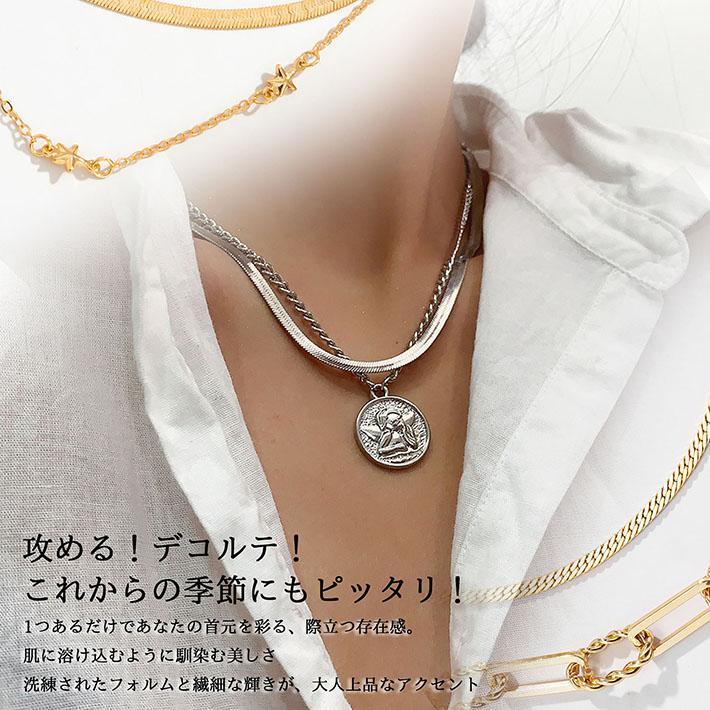 ネックレス ゴールド レディース シルバー べダル 上品 NEK ☆REVM
