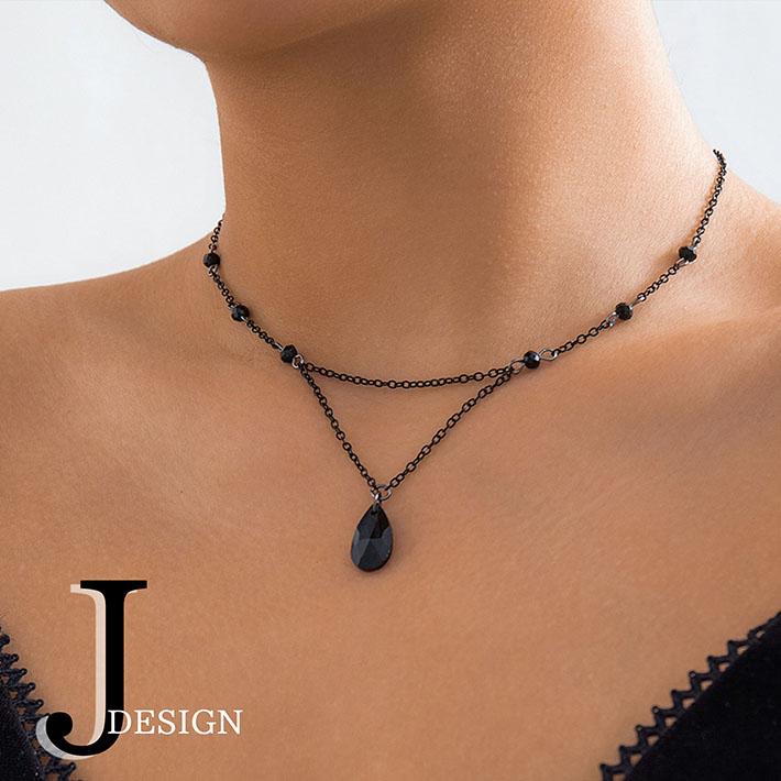 魅せる黒基調】ネックレス ブラック ピアス レディース シルバー 上品
