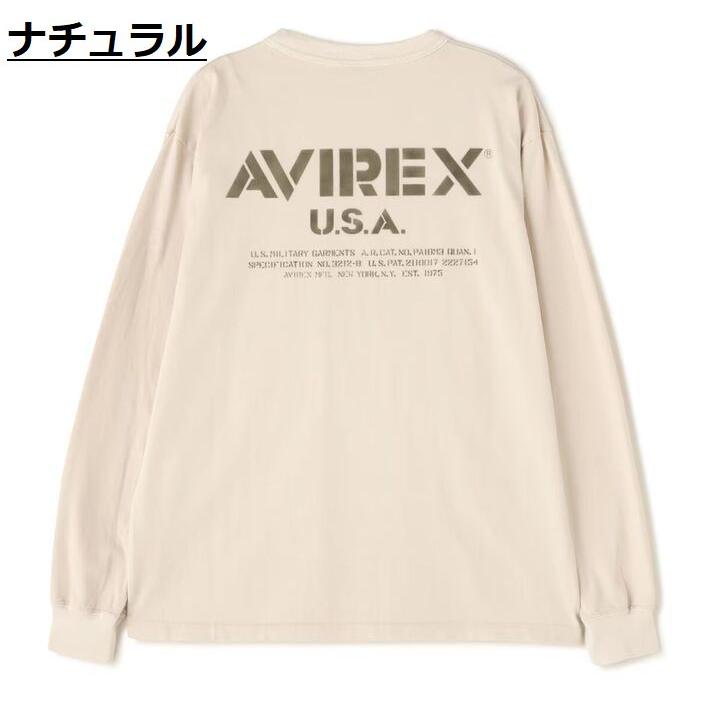 AVIREX ロンT メンズ 長袖Tシャツ Y_U 7834230014 ☆REV 7986842 MIL