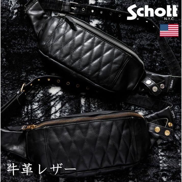 Schott ブラック ボディバッグ・ウエストポーチ 【公式通販】