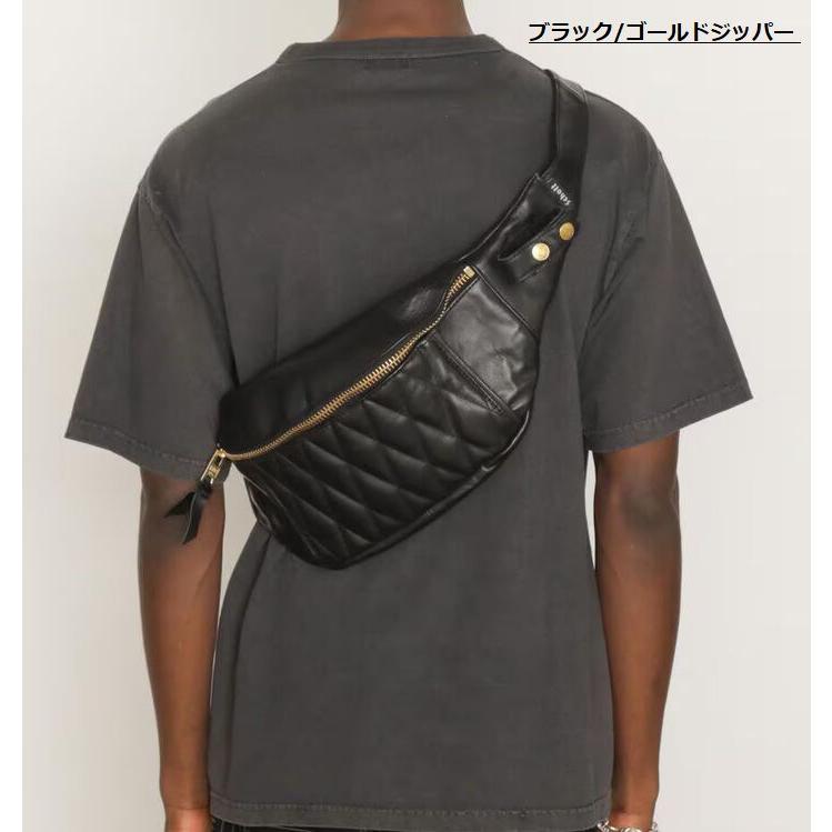 Schott レザー ボディバッグ ブラック×ゴールド Amazon | (ショット) Schott PADDED LEATHER BODYBAG (レザーボディー