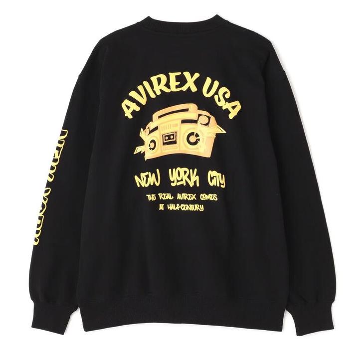 AVIREX スウェット トレーナー 長袖 FOAMING CREW NECK SWEAT 