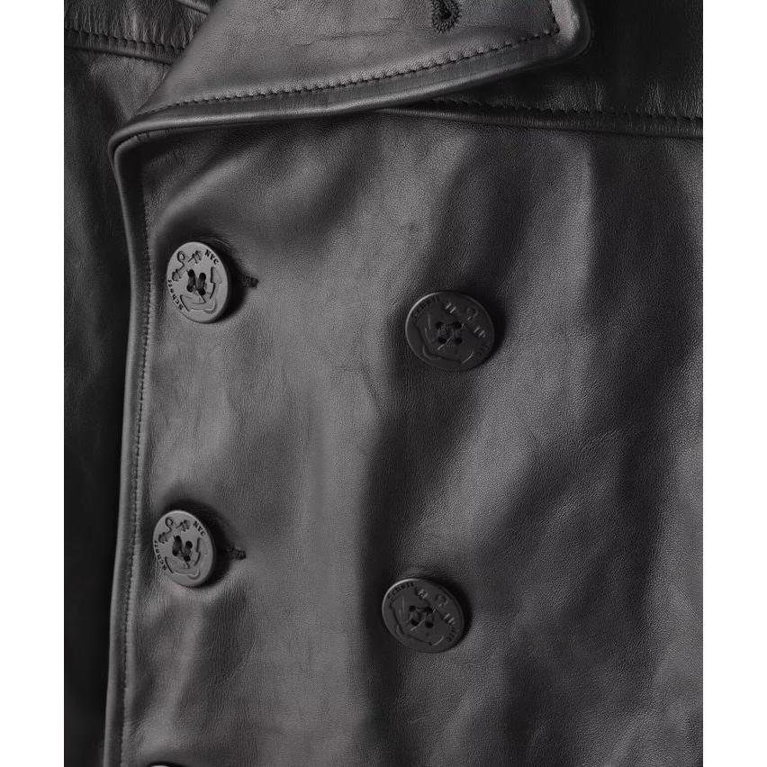 Schott ショット 本革 牛革 ピーコート Pコート ジャケット Y_U 