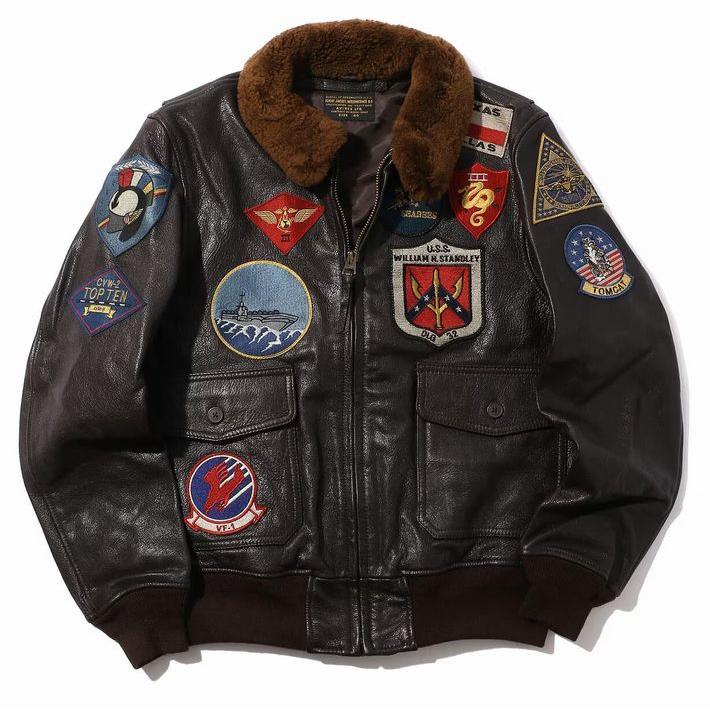 【美品】アヴィレックス　レザー フライトジャケット　トップガン　L G-1 AVIREX 本革 G-1 ジャケット トップガン GOAT Y_U 7834950011 ☆REV