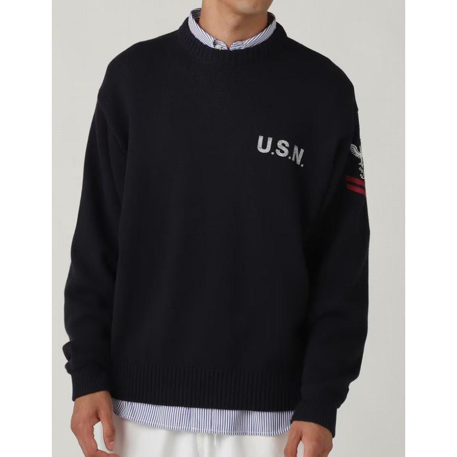 【定番】AVIREX セーター メンズ コットン素材 CREWNECK KNIT Y_U 7833932006  7986899 ネイバル クルーネック ニット レディース 正規品 ブランド おしゃれ 無地 アビレックス アヴィレックス 送料無料 AVIREX セーター メンズ コットン素材 CREWNECK KNIT Y_U 7833932006