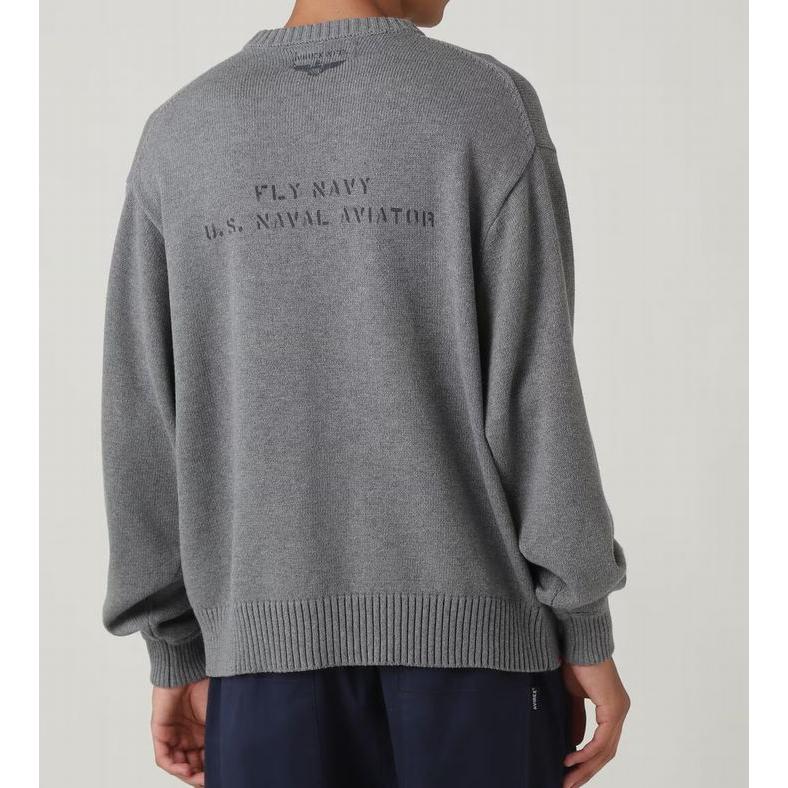 AVIREX セーター メンズ コットン素材 CREWNECK KNIT Y_U 7833932006
