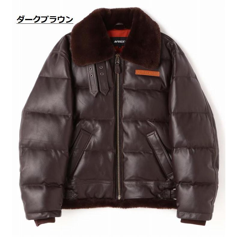 AVIREX 本革 B-3 ダウンジャケット アウター ジャケット メンズ AVIREX 本革 B-3 ダウンジャケット アウター ジャケット メンズ