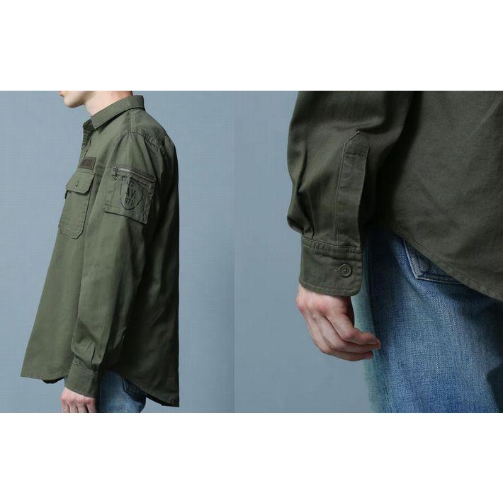 AVIREX 長袖シャツ メンズ ミリタリーシャツ ブルゾン 正規品 Y_U