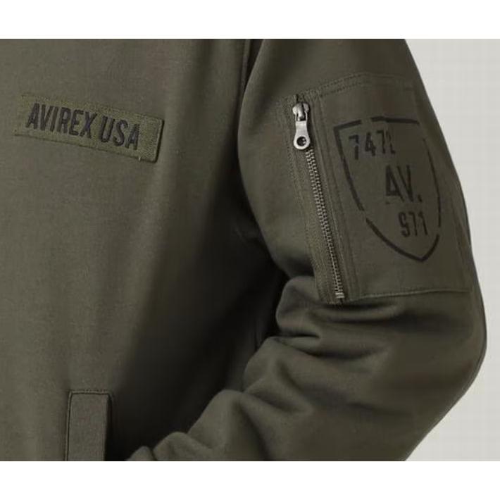 【4色展開】AVIREX FATIGUE STAND ZIPUP SWEAT トラックジャケット メンズ ミリタリー Y_U 7834930001  7986932 裏パイル 正規品 ブランド おしゃれ アビレックス アヴィレックス 送料無料 AVIREX FATIGUE STAND ZIPUP SWEAT トラックジャケット メンズ