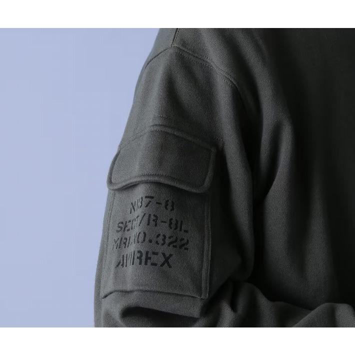AVIREX FATIGUE CREWNECK SWEAT スウェット メンズ ロンT ミリタリー