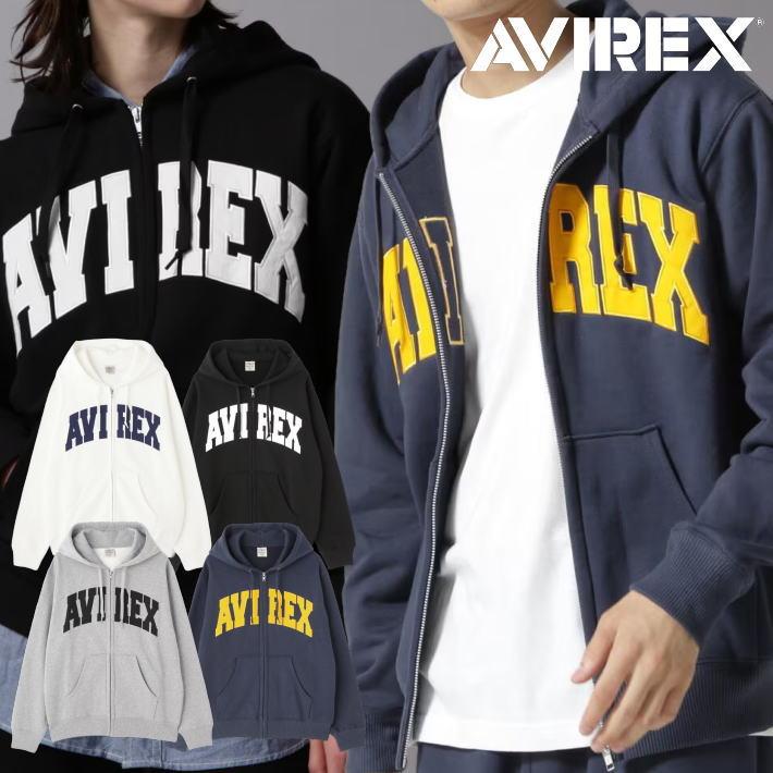 定番】AVIREX パーカー フ―ディー ジップパーカー スウェット ジャージ
