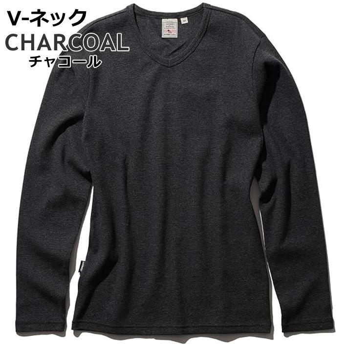 AVIREX ワッフル ロンT 長袖シャツ メンズ MINI WAFFLE V-NECK CREW