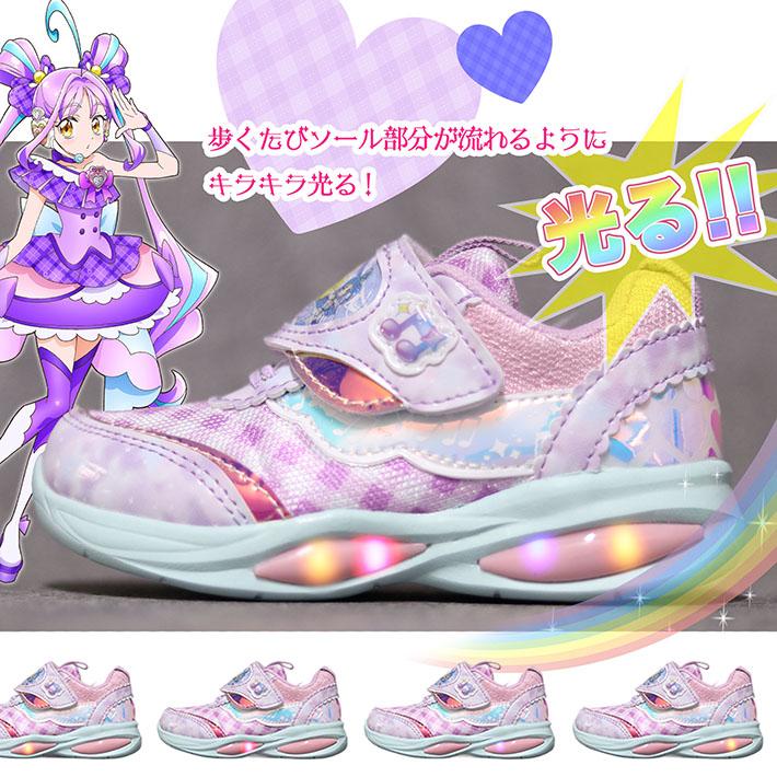 【　　　　円】美品　元箱有　数回使用　ＨＵＧっとプリキュア　光る靴　１５㎝　送料込 名探偵プリキュア 光る靴 プリキュア スニーカー 靴 名探偵 光る