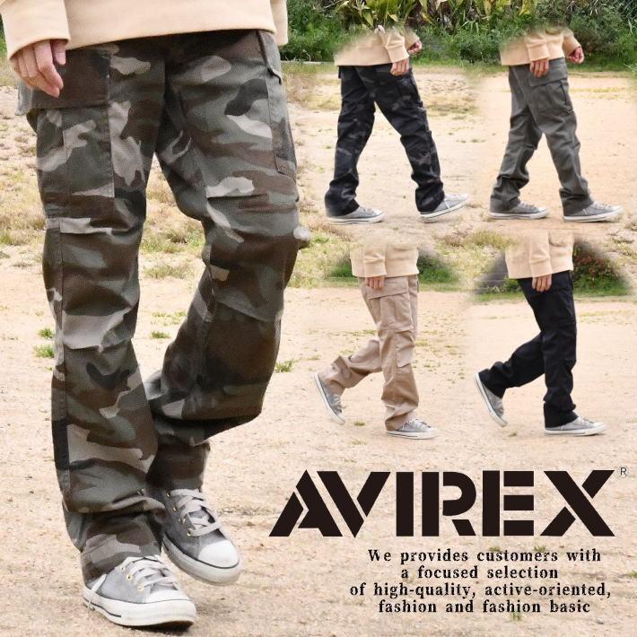 AVIREX カーゴパンツ メンズ ブランド ボトムス ファティーグパンツ アビレックス BASIC FATIGUE PANTS Y_U ★REVM 6126129 ミリタリー 迷彩 カモフラ | 