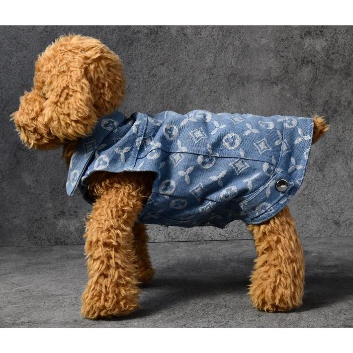 速攻配達 総柄 Nek ベスト Revg 夏 デニム ドッグウェア 春 秋 小型犬 犬服 服 ゴージャス 犬 シャツ