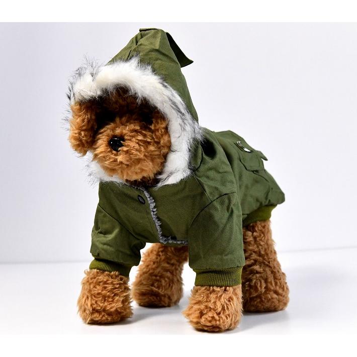 ミリタリー 犬 服 ドッグウェア ジャケット パーカー ミリタリー NEK ★REVG 7988049 ボア 暖かい 冬 冬服 アウター 男の子 女の子 プレゼント |  | 11