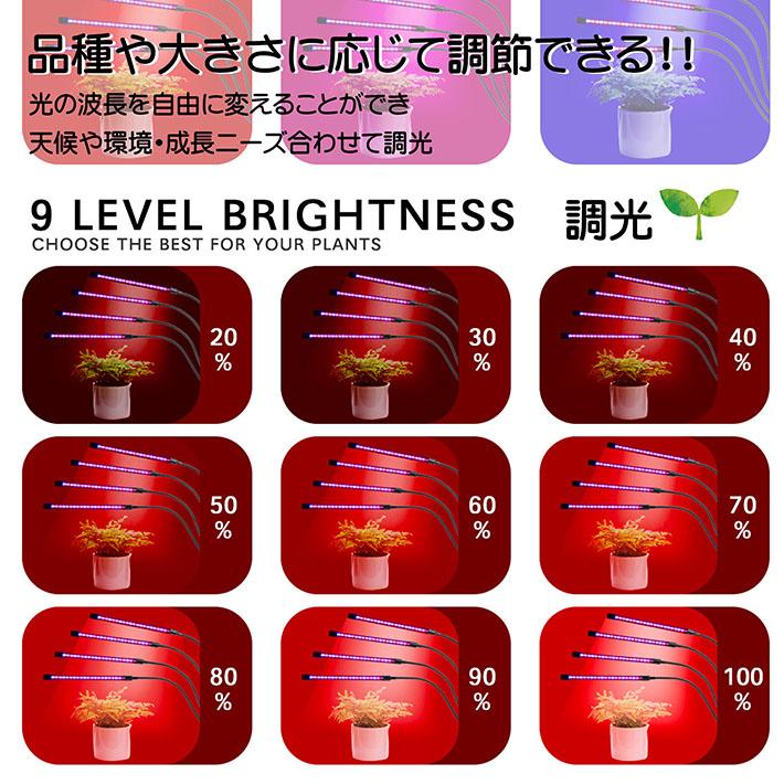 もりもり育つ】植物育成ライト LED クリップ スタンド 植物育成 観葉