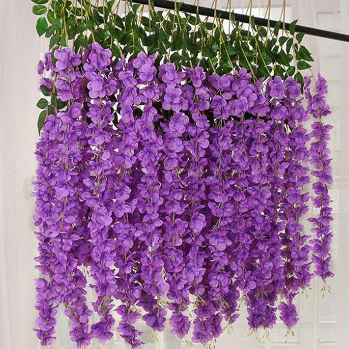 12本入り 送料無料 藤の花 魔除け 造花 フェイクフラワー 鬼が嫌う 誕生日 お祝い プレゼント 飾り付け インテリア 花飾り 吊り下げ 人工観葉植物 Hype 通販 Yahoo ショッピング