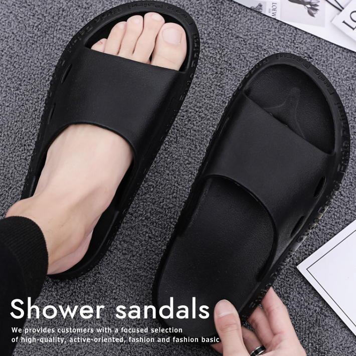 サンダル メンズ シャワーサンダル メンズ ビーチサンダル クロ ブラック 黒 軽量 プール 部屋履き 散歩 プレゼント ギフト Hype 通販 Yahoo ショッピング