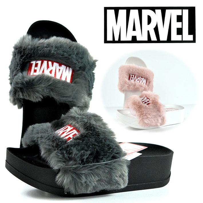 Marvel マーベル サンダル レディース 厚底 ファー Disney ディズニー もこもこ Y Ko 3051 0105 Hype 通販 Yahoo ショッピング