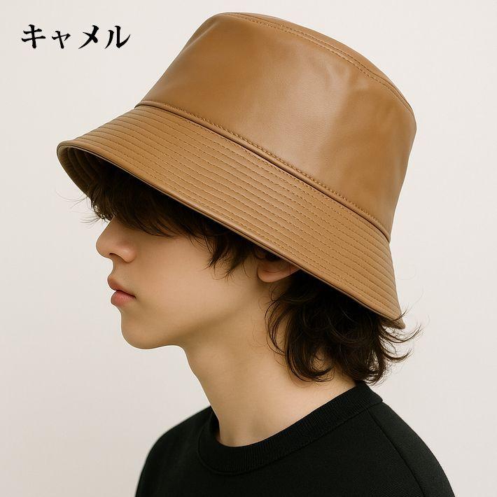 爆買 本革 レザー バケットハット 帽子 ハット メンズ レディース 羊革