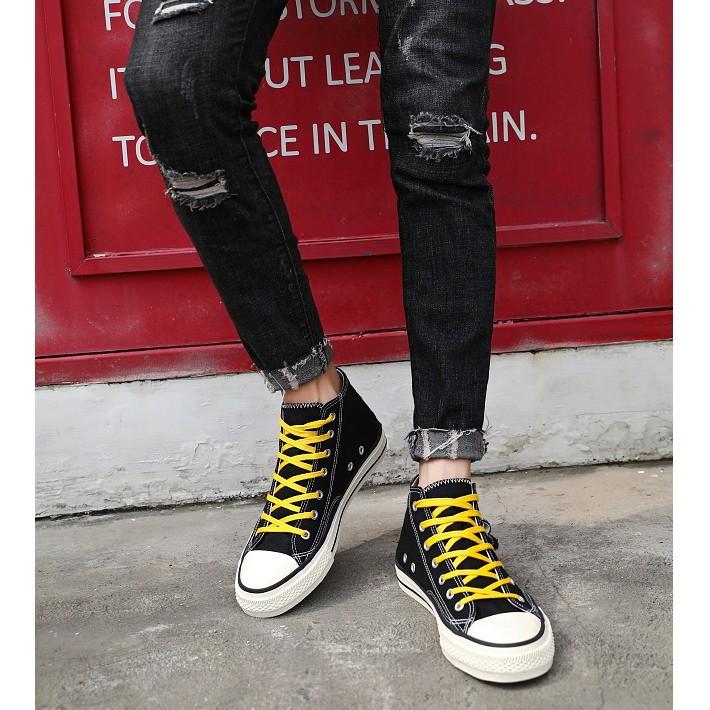 ハイカット スニーカー メンズ クラッシュ加工 Vintage こなれ感 シューズ 靴 メンズ 送料無料 Ali ブラック 黒 プレゼント ギフト Hype 通販 Yahoo ショッピング