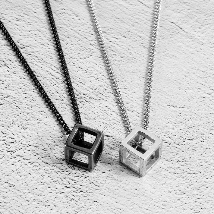 ネックレス メンズ レディース キューブ 立方体 フレーム アクセサリー 四角 シンプル おしゃれ かっこいい Mb Ali プレゼント ギフト Hype 通販 Yahoo ショッピング