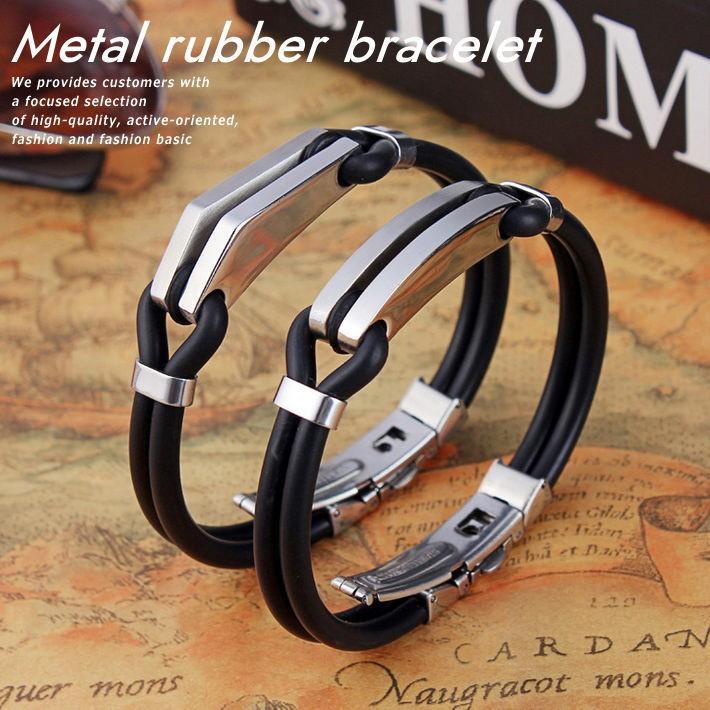 ブレスレット バングル メンズ レディース 送料無料 つけっぱなし可能 アクセサリー プレゼント ワイヤー ラバー ステンレス Mb Hype 通販 Yahoo ショッピング