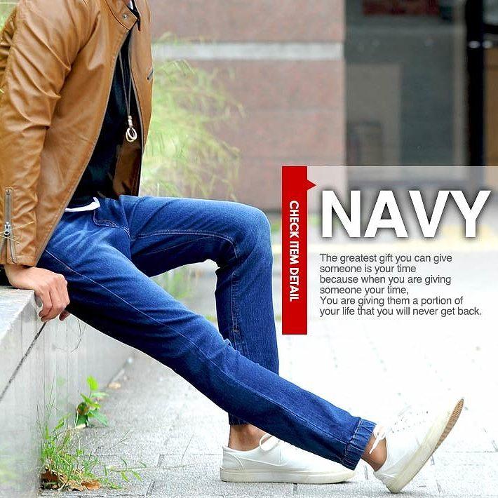 ジョガーパンツ メンズ 送料無料 ジーンズ メンズ デニム ストレッチ ちょいアンクル丈 Vintage ネイビー 紺 Nep 34 Hype 通販 Yahoo ショッピング