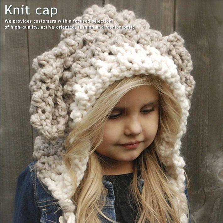 送料無料 手編み ニット帽 レディース メンズ キッズ ベビー ニットキャップ キャップ 耳付き グレー 灰 ベージュ Ali Hype 通販 Yahoo ショッピング
