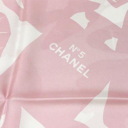 CHANEL ストライプ スカーフ CHANEL シャネル マフラー ココマーク No.5 ストライプ ドット