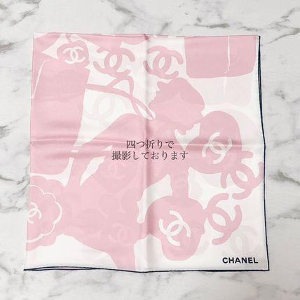 CHANEL ストライプ スカーフ CHANEL シャネル マフラー ココマーク No.5 ストライプ ドット