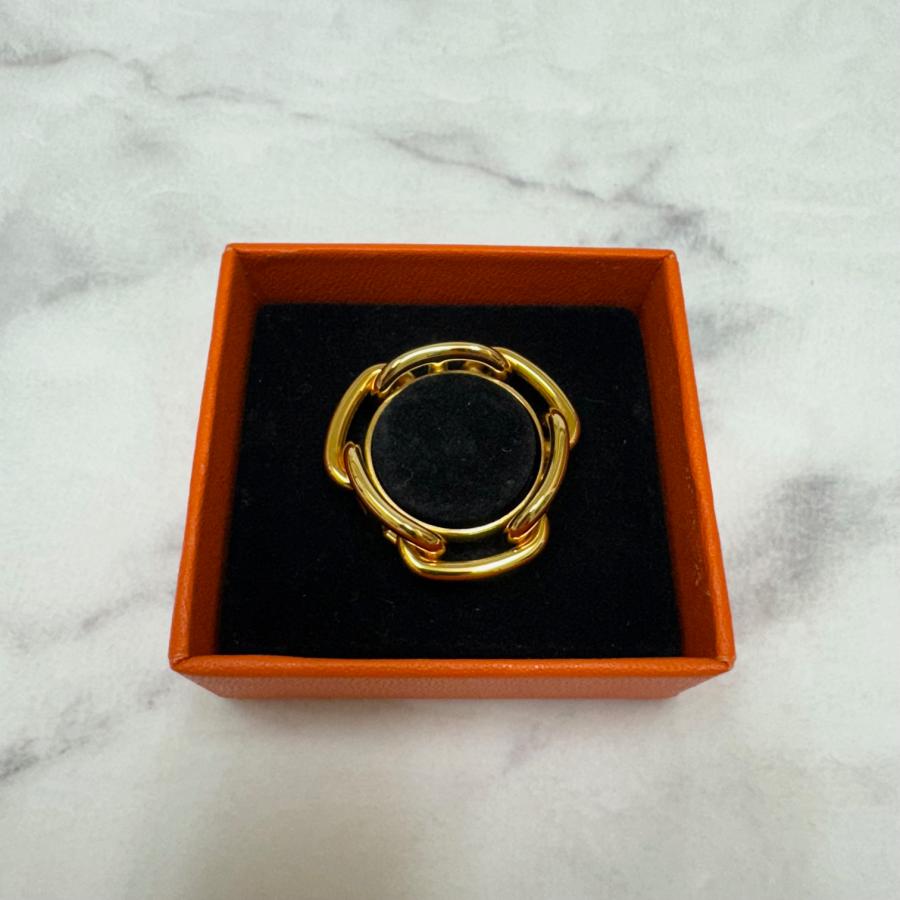 HERMES エルメス スカーフリング ゴールド スカーフ留め 箱付き美品 送料無料！ |  | 01
