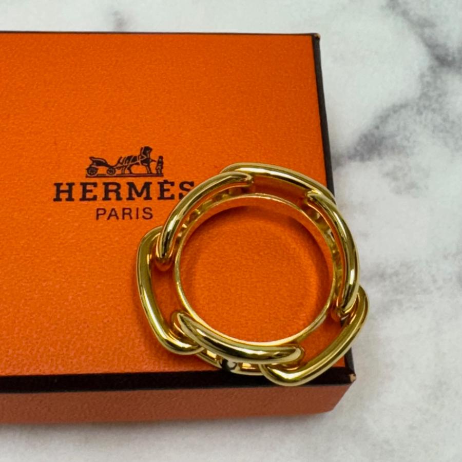 HERMES エルメス スカーフリング ゴールド スカーフ留め 箱付き美品 送料無料！ |  | 02