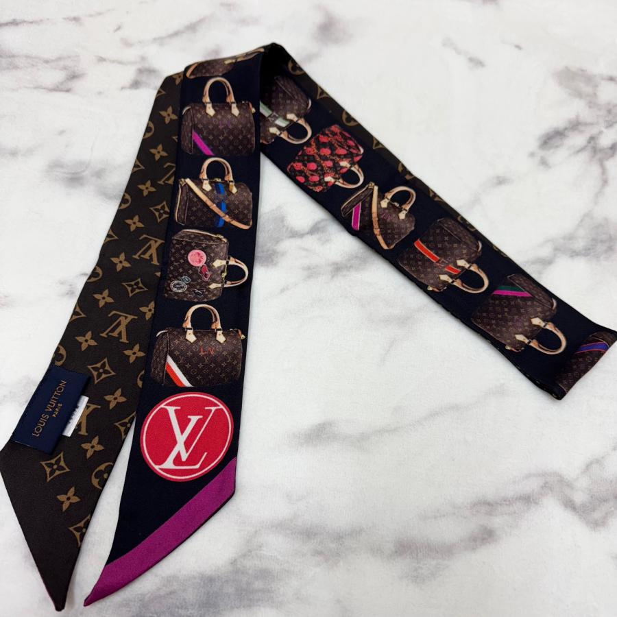 ルイヴィトン バンドー スカーフ ツイリー ブラック系 送料無料　 |  | 05