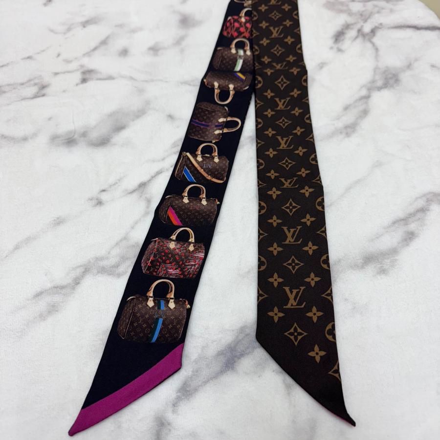 ルイヴィトン バンドー スカーフ ツイリー ブラック系 送料無料　 |  | 07