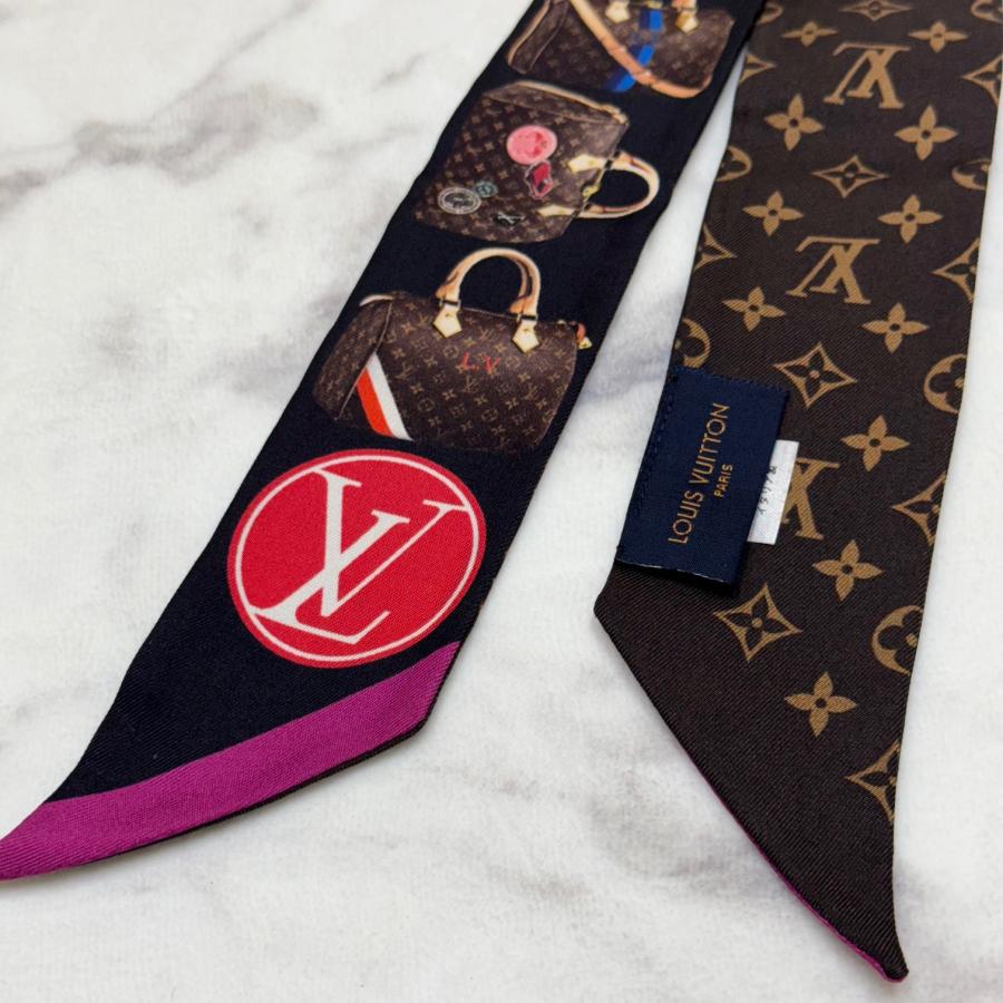 ルイヴィトン バンドー スカーフ ツイリー ブラック系 送料無料　 |  | 08