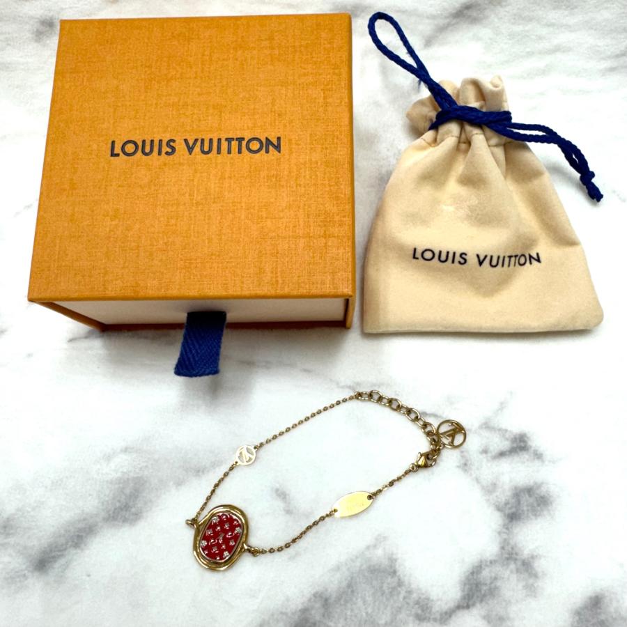 ルイヴィトン ブレスレット ブラスレ レイディ ラッキー ゴールド レッド シルバー M64761 送料無料 |  | 01