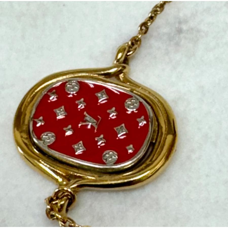 ルイヴィトン ブレスレット ブラスレ レイディ ラッキー ゴールド レッド シルバー M64761 送料無料 |  | 07