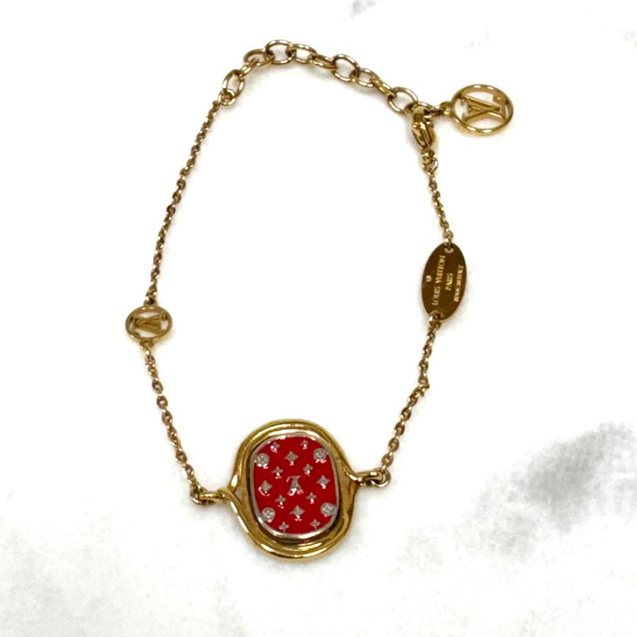 ルイヴィトン ブレスレット ブラスレ レイディ ラッキー ゴールド レッド シルバー M64761 送料無料 |  | 09