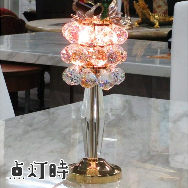 送料無料 高級クリスタルテーブルランプ　ゴールド |  | 02